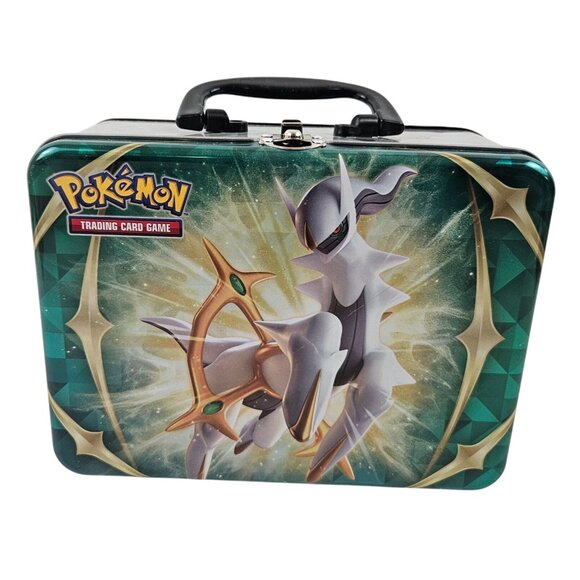 Pokemon Arceus Collectible Tin Lunch Box Stickers Coin 3 Foil Cards Spring 2022 - Picture 2 of 16